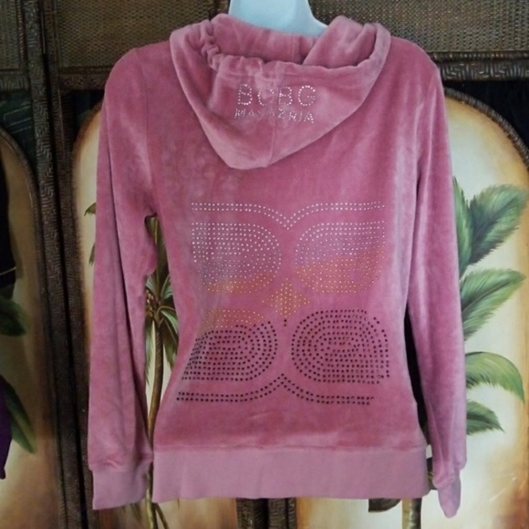 Bcbgmazazria Vintage Velour Zip Up Track jacket / Y2K / Barbiecore - Picture 6 of 6
